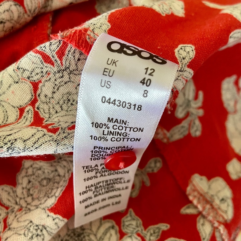 ASOS Floral Red Mini Dress - Picture 7 of 7